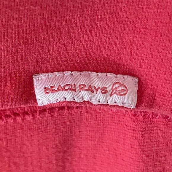 Beach Rays Pink Flare Lounge Pants with Rough Hem and Folding Waistband. Size M. - Picture 3 of 6